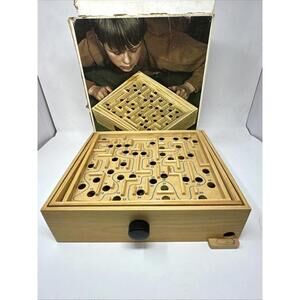 Vintage Brio of Sweden Wooden Labyrinth #31804 — Tested/Working Box